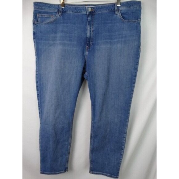 ASOS Women's Jeans Plus Size 22 UK 26 Blue Straight Denim Jean Pants - Picture 1 of 8